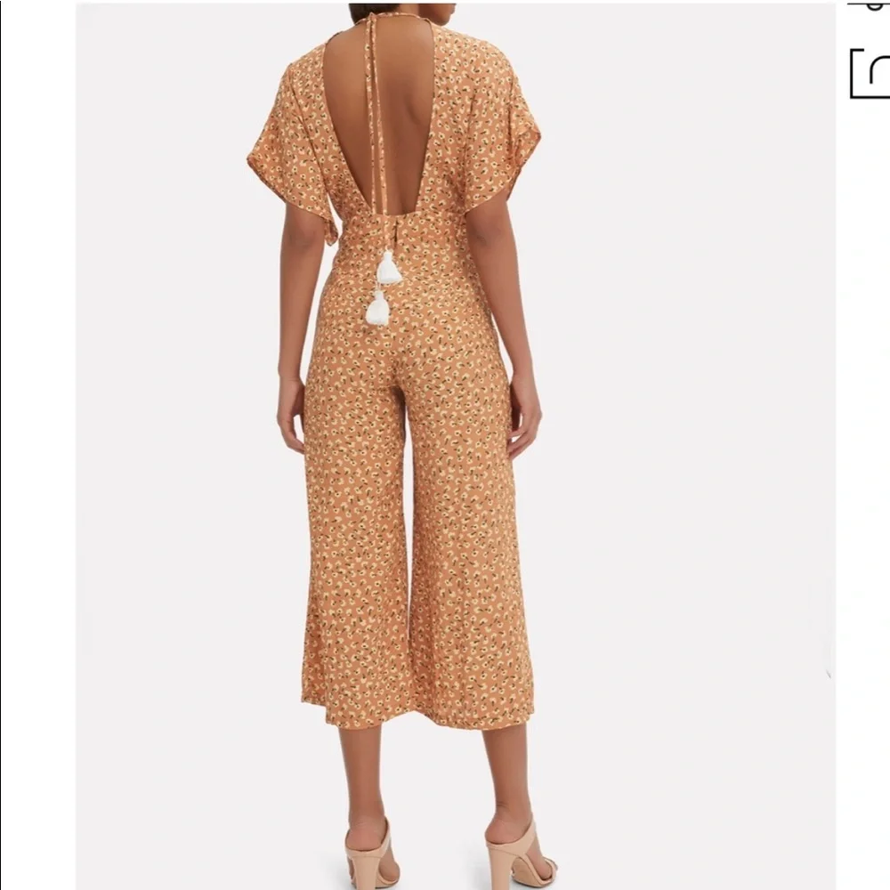 Faithfull The Brand Cedric Jumpsuit Vintage Bloom Peach Floral Women’s Large 8 - Picture 3 of 17